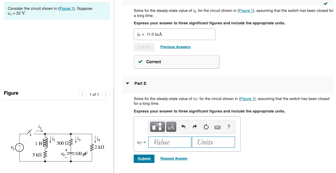 Solved Consider the circuit shown in (Figure 1). Suppose V, | Chegg.com