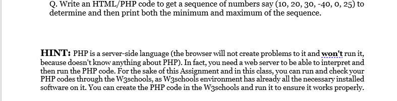 Solved ACTION 1. Write a PHP code to define two variables | Chegg.com