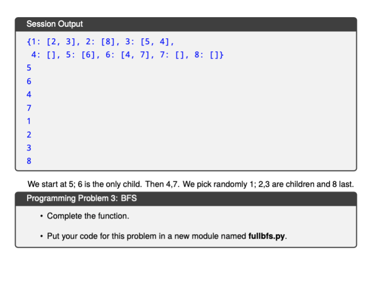 For the following problem, use your graph class from | Chegg.com