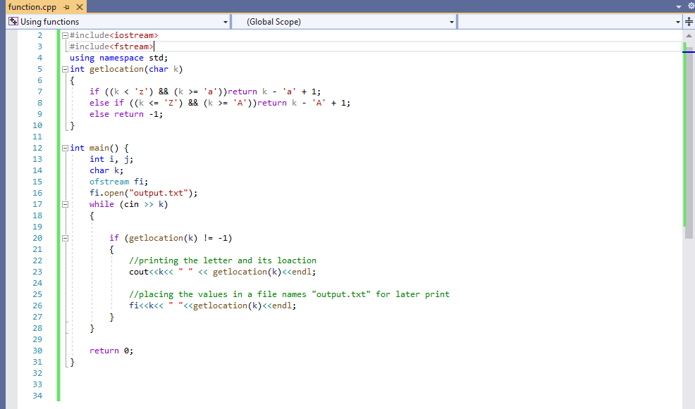 + function.cpp - X $ Using functions (Global Scope) | Chegg.com