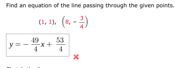 Solved Find An Equation Of The Line Passing Through The | Chegg.com