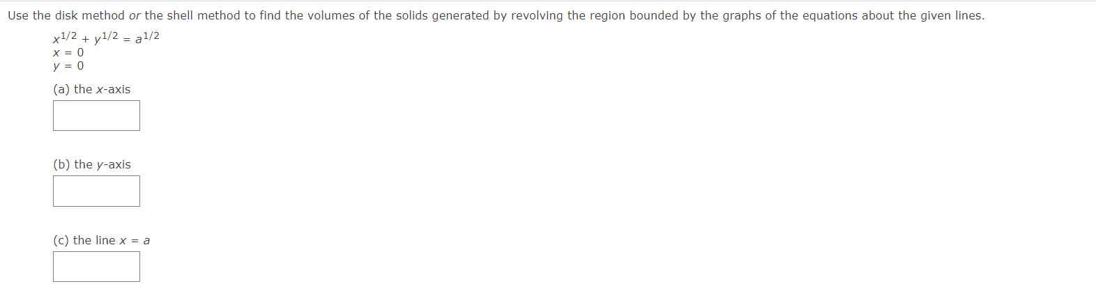 Solved Use the disk method or the shell method to find the | Chegg.com
