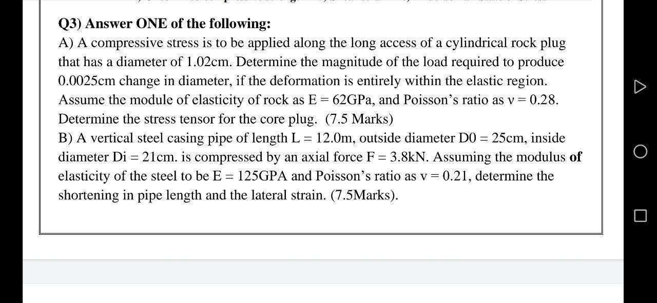 Solved Q3) Answer ONE Of The Following: A) A Compressive | Chegg.com