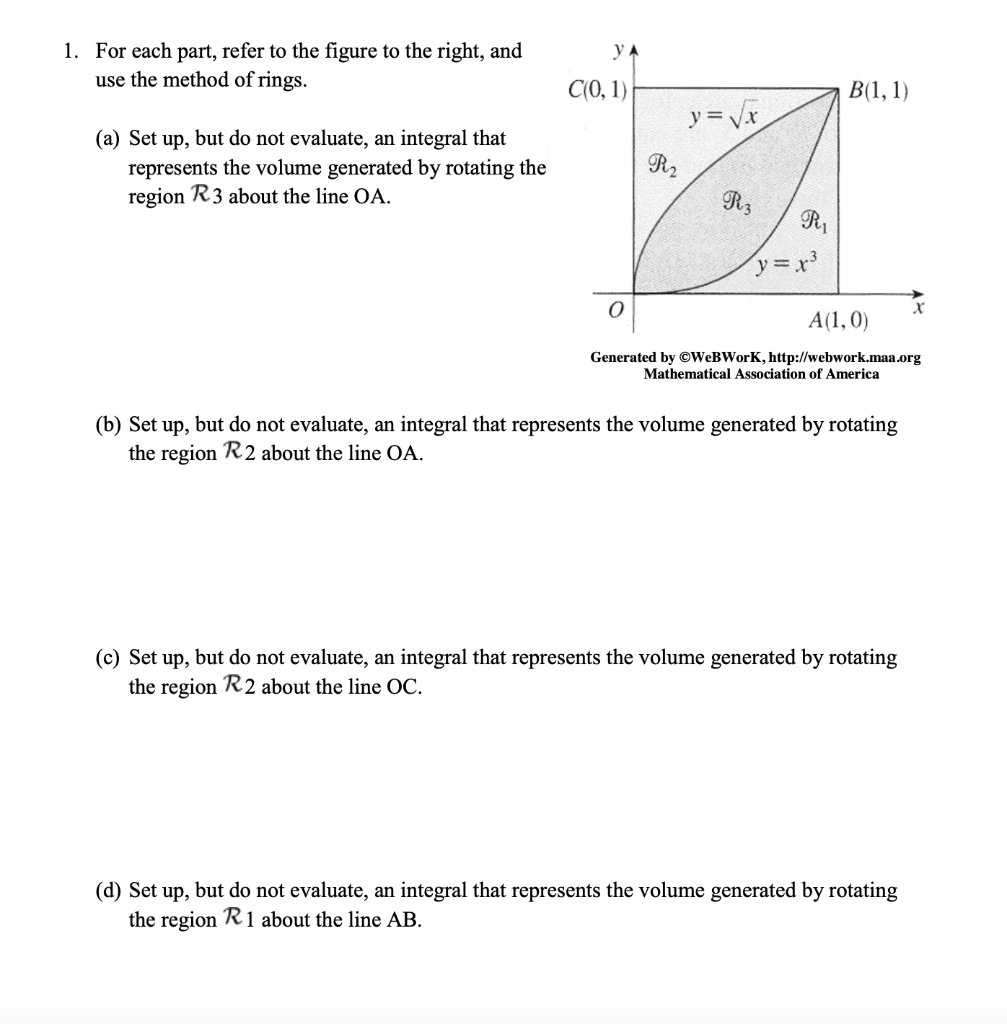 Solved YA 1. For each part, refer to the figure to the | Chegg.com