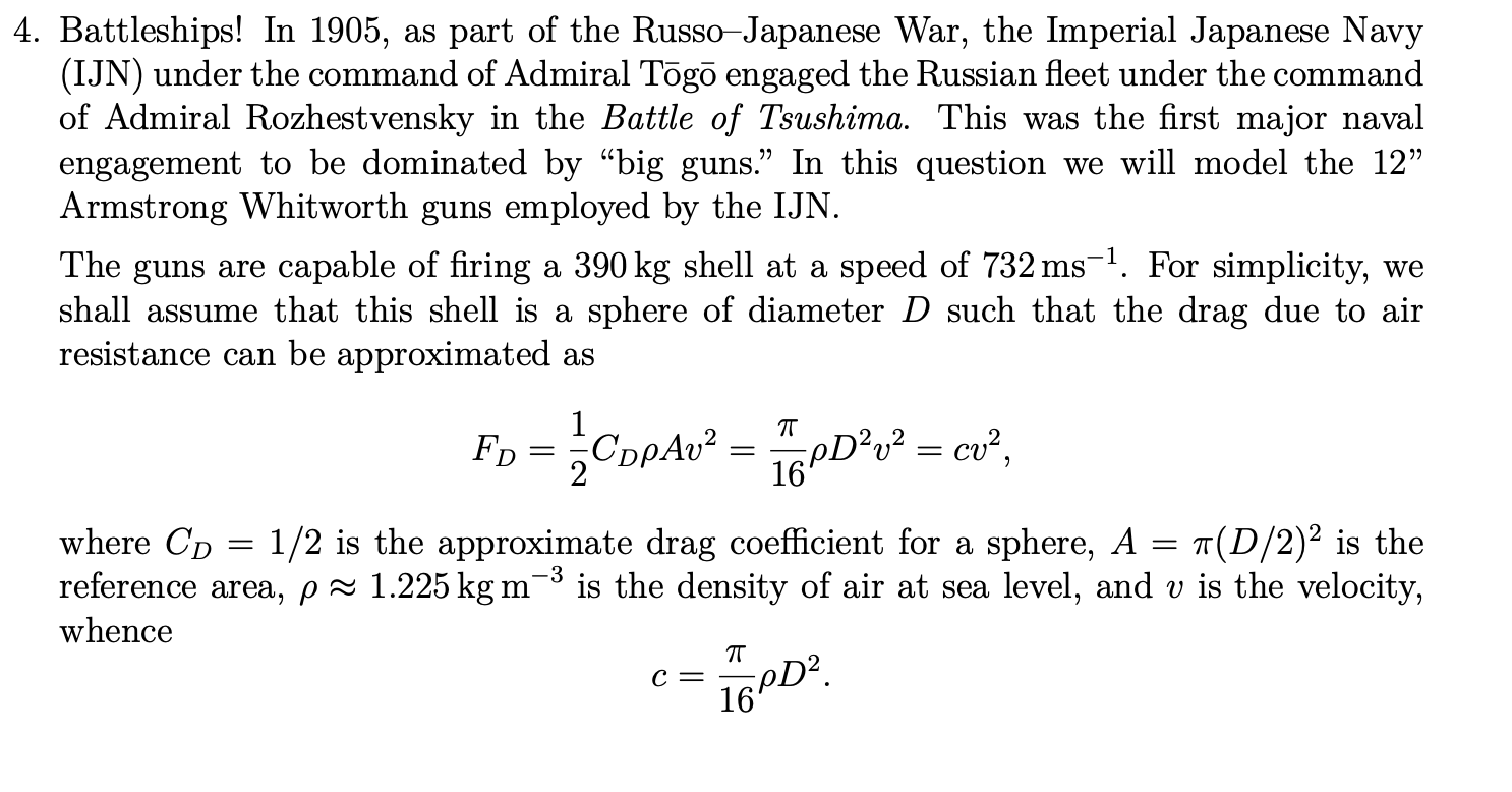 4 Battleships In 1905 As Part Of The Russo Japa Chegg Com