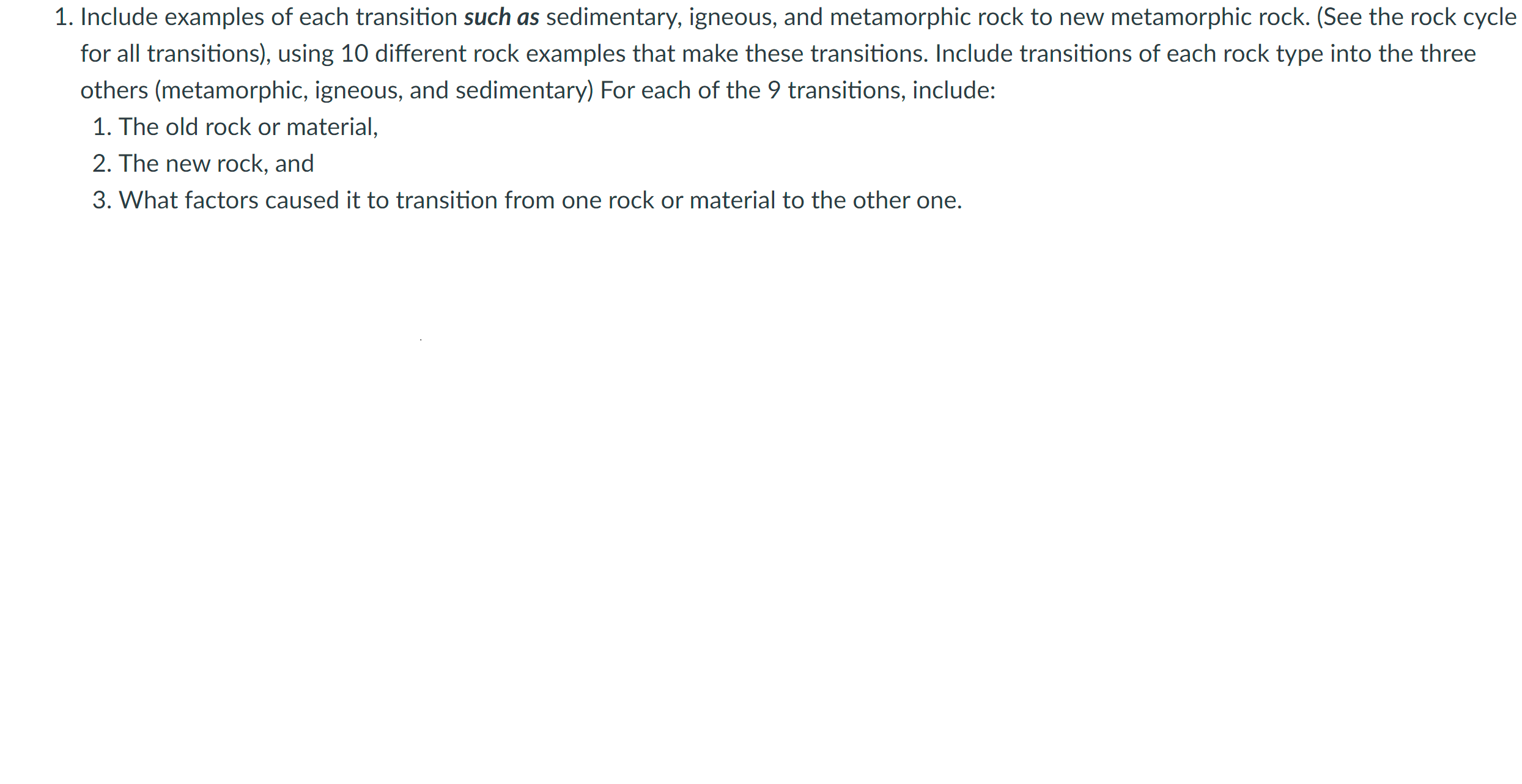 Solved I need help with examples of each transition. | Chegg.com