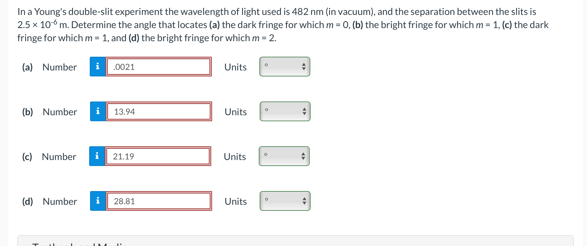 Solved In A Young's Double-slit Experiment The Wavelength Of | Chegg.com