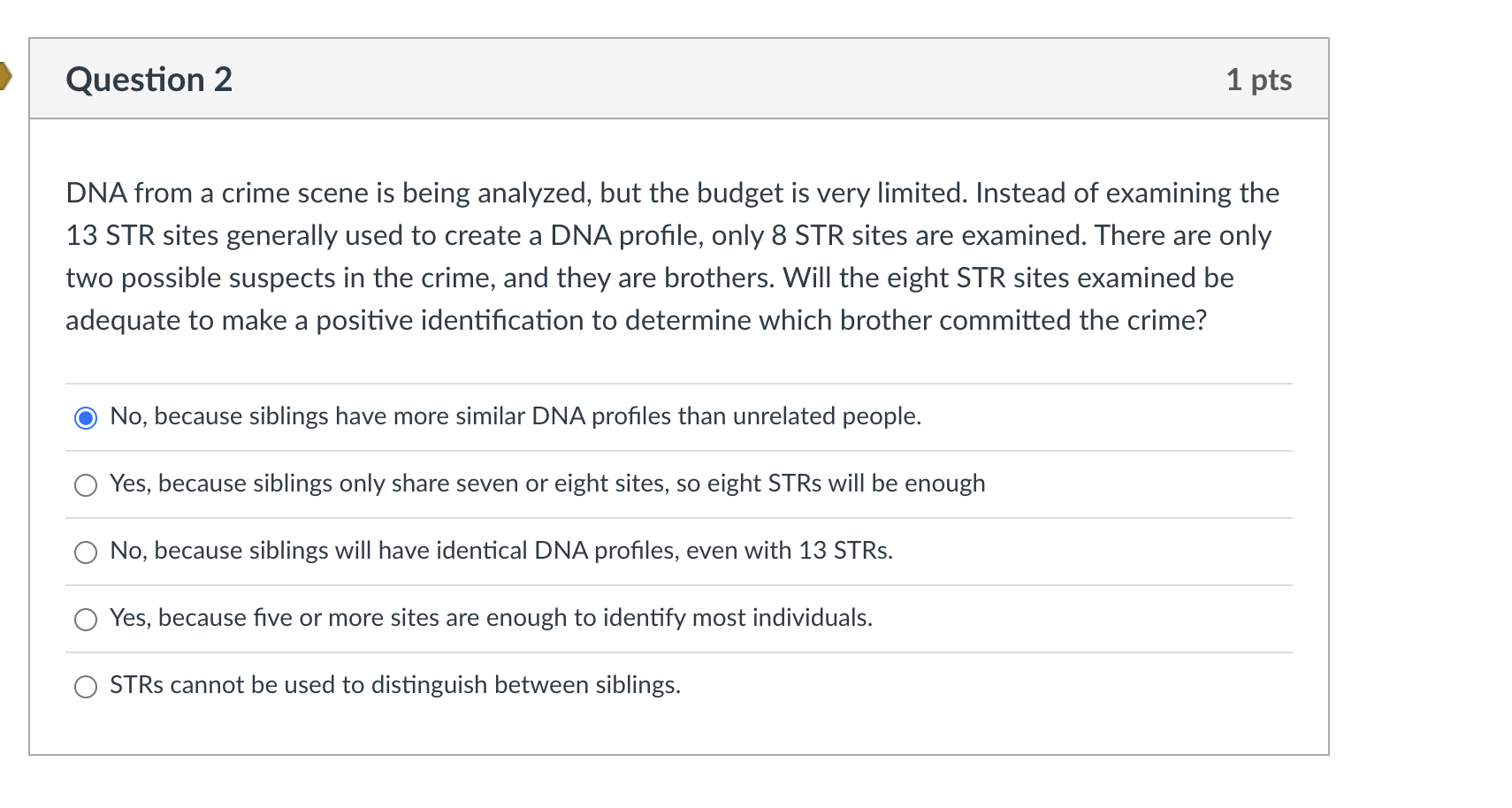 Solved DNA from a crime scene is being analyzed, but the | Chegg.com