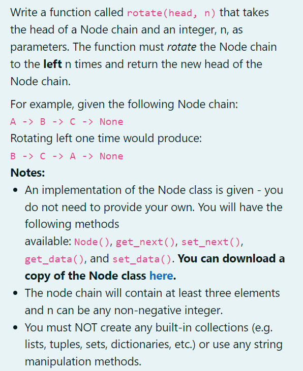 Solved For Example: Chain = From_list(['A', 'B', | Chegg.com