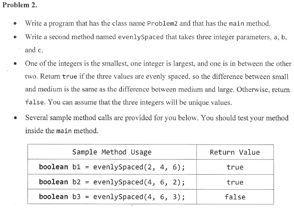 Solved Problem 2. • Write a program that has the class name | Chegg.com