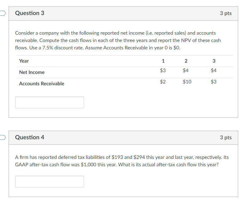 Solved Question 3 3 pts Consider a company with the | Chegg.com