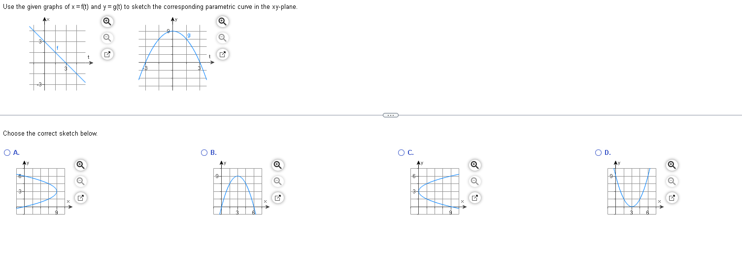 Solved Choose The Correct Sketch Below. A. B. B. ∴ D. | Chegg.com