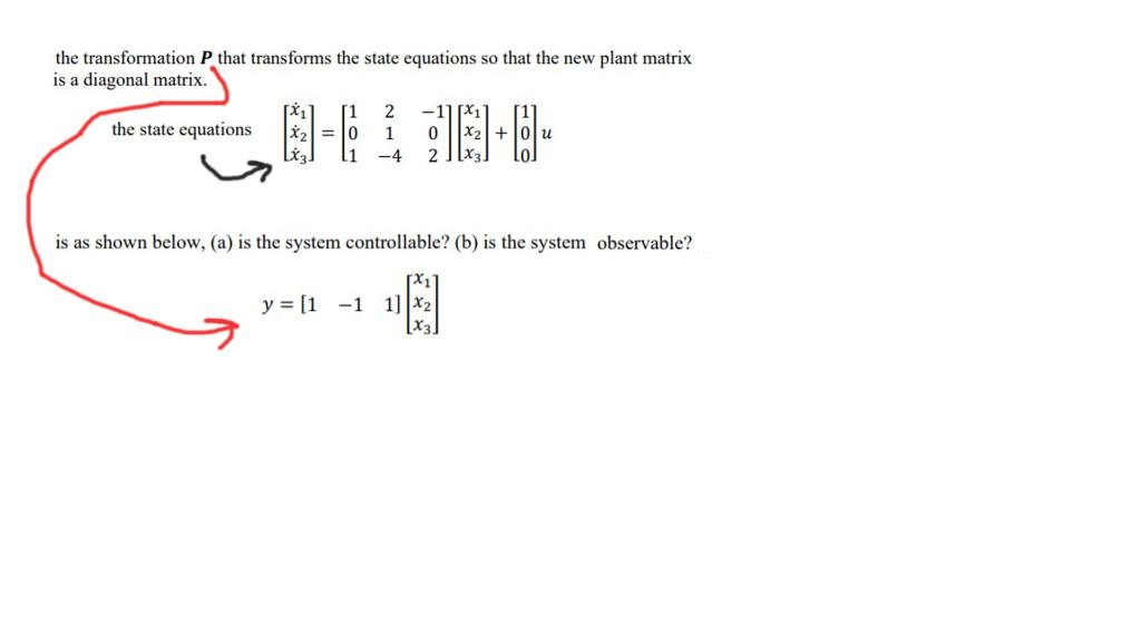 Solved the transformation P that transforms the state | Chegg.com
