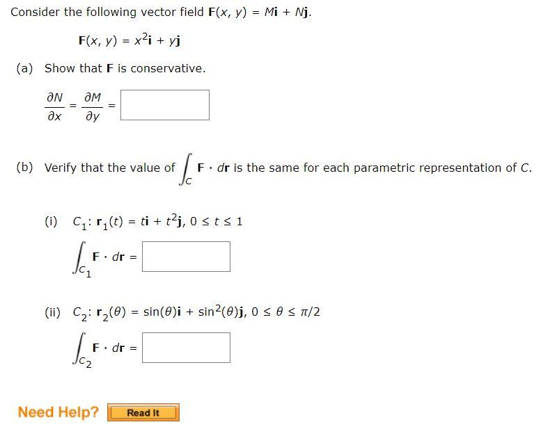 Solved Consider The Following Vector Field F X Y Mi Chegg Com