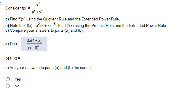 Solved X? Consider F(x) (6 + X)5 A) Find F'(x) Using The | Chegg.com