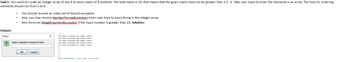 Solved Task 1: You need to create an integer array of size 4 | Chegg.com
