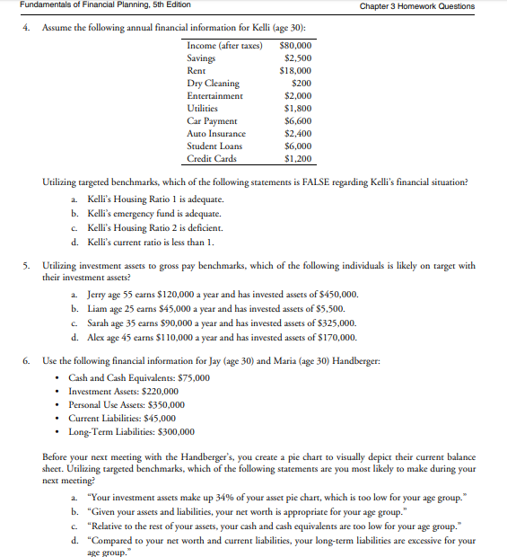 Solved Fundamentals of Financial Planning, 5th Edition | Chegg.com