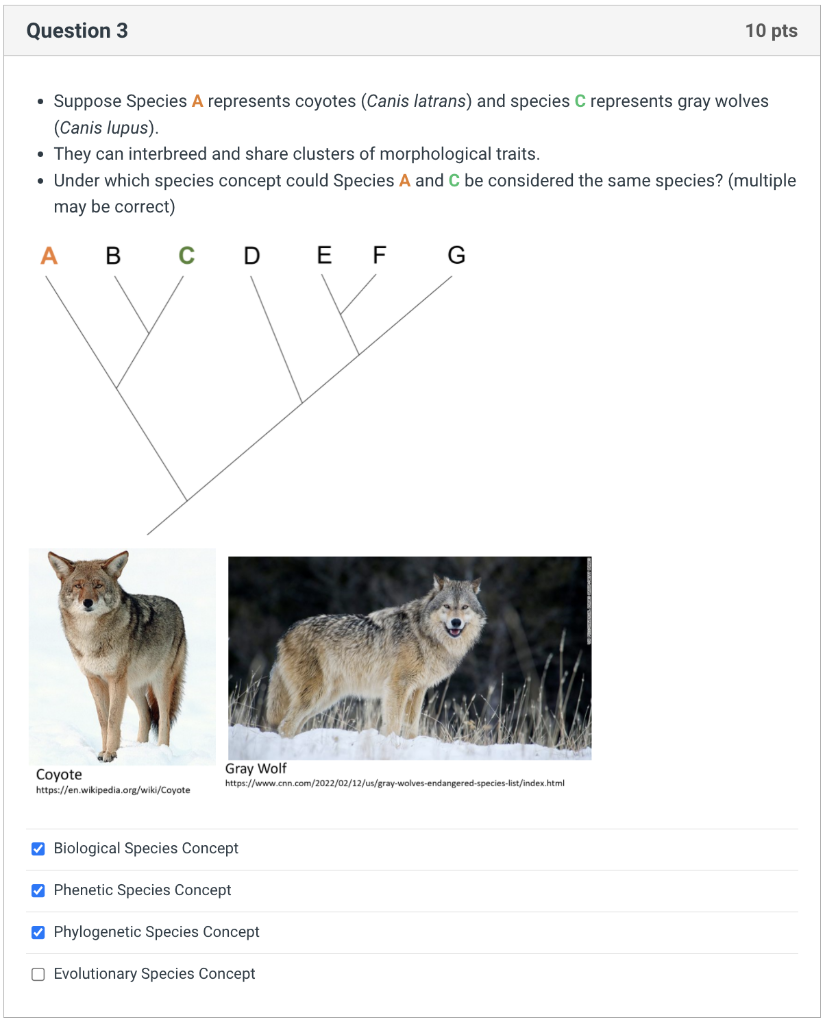 Solved Question 3 10 Pts • Suppose Species A Represents | Chegg.com