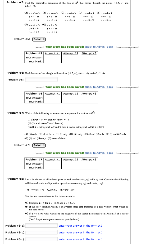 Solved Problem 5 Find The Parametric Equations Of The L Chegg Com