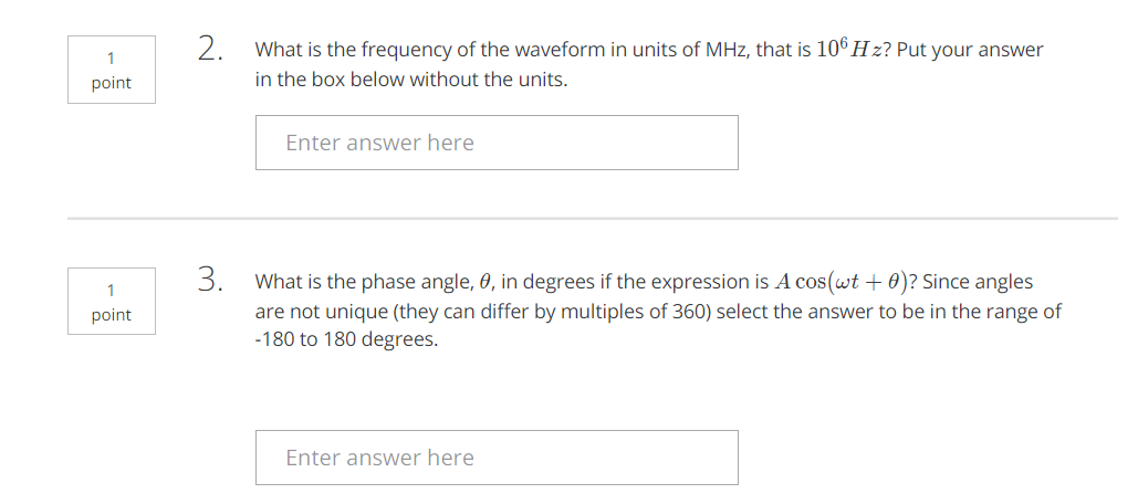 Solved You are given a sinusoidal waveform as shown below. | Chegg.com