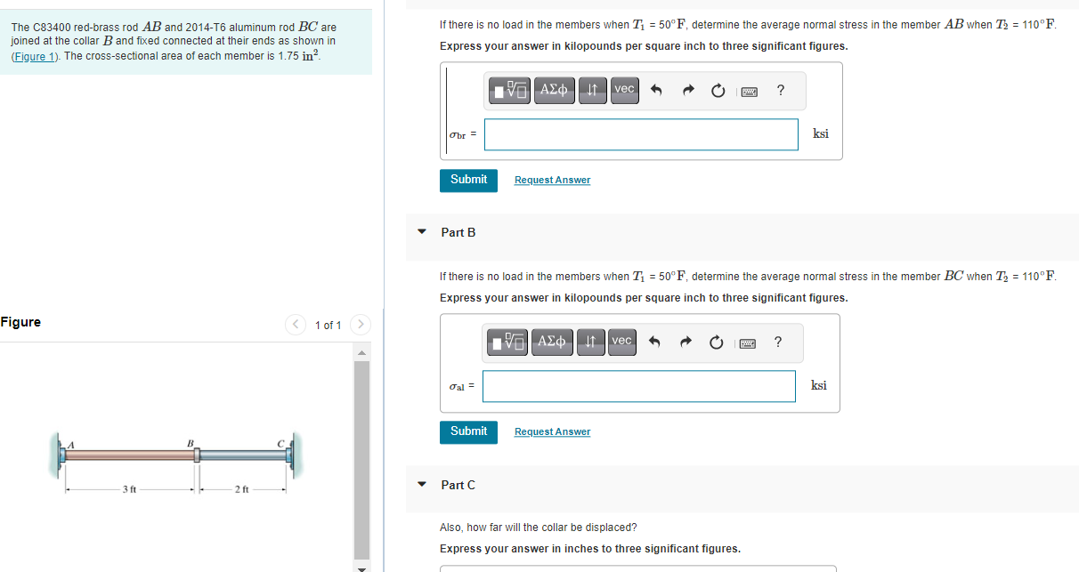 Solved The C83400 redbrass rod AB and 2014 T6 aluminum rod
