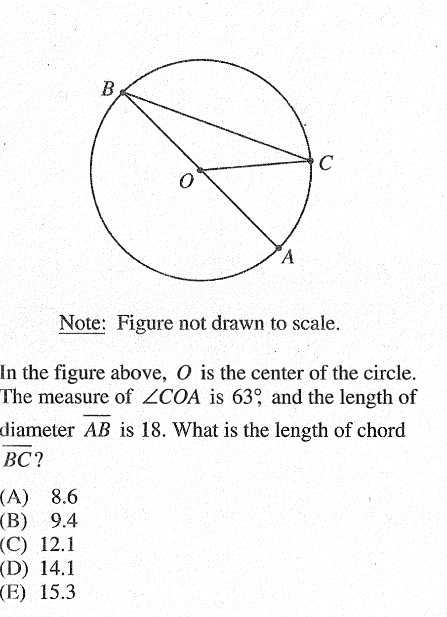 Solved B C o A Note: Figure not drawn to scale. In the | Chegg.com