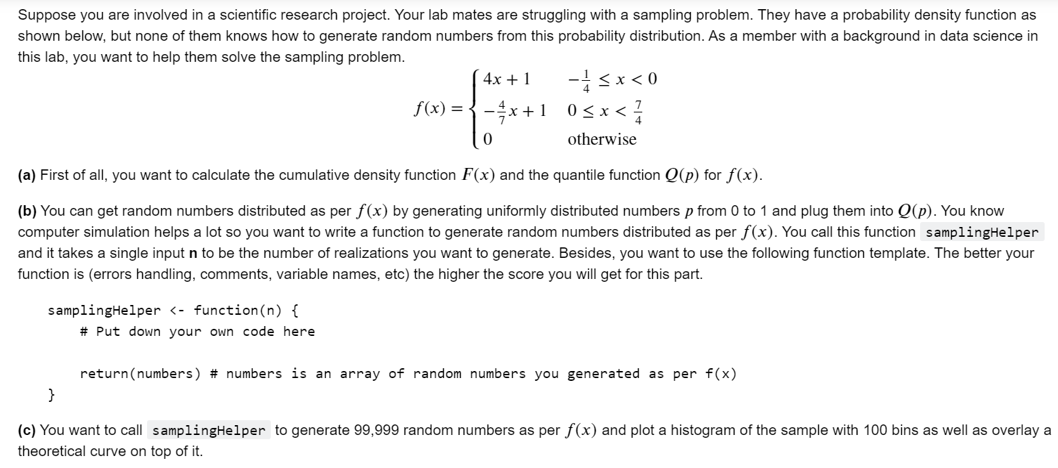 Solved Suppose You Are Involved In A Scientific Research | Chegg.com