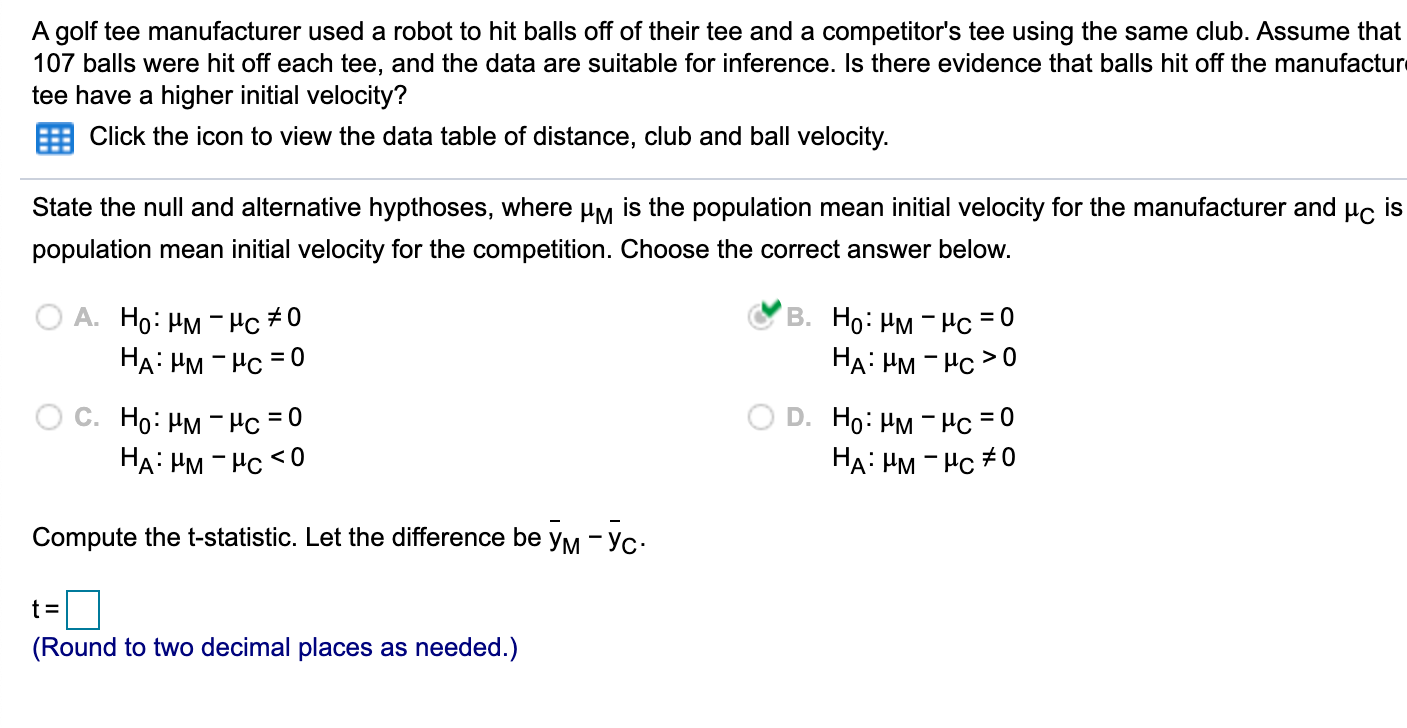 A Golf Tee Manufacturer Used A Robot To Hit Balls Off Chegg Com