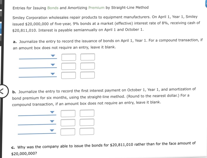 Solved Entries for Issuing Bonds and Amortizing Premium by | Chegg.com