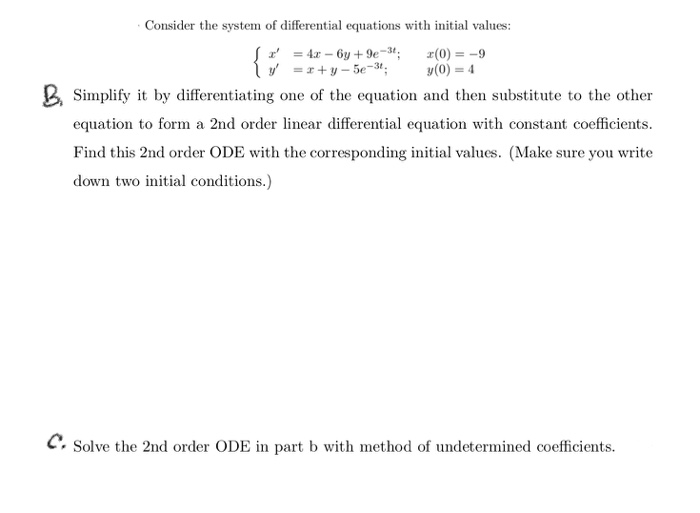 Solved Consider the system of differential equations with | Chegg.com