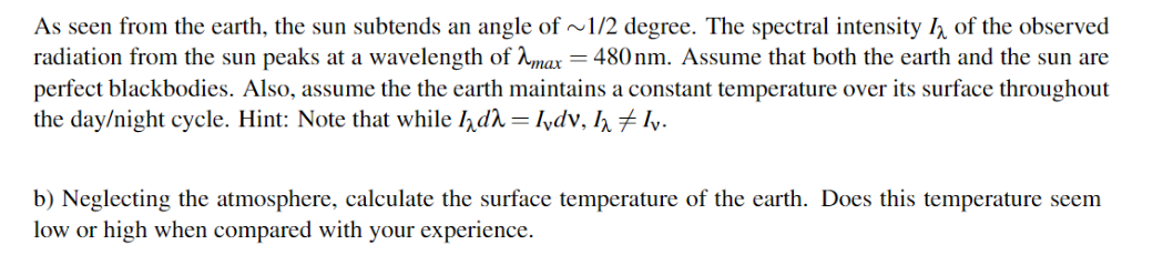 As Seen From The Earth, The Sun Subtends An Angle Of 