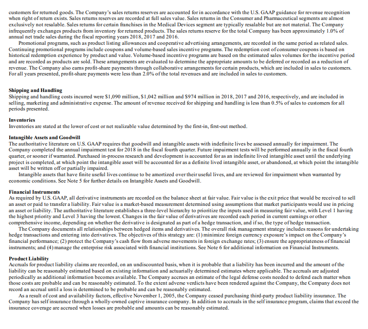 Solved JOHNSON & JOHNSON AND SUBSIDIARIES CONSOLIDATED