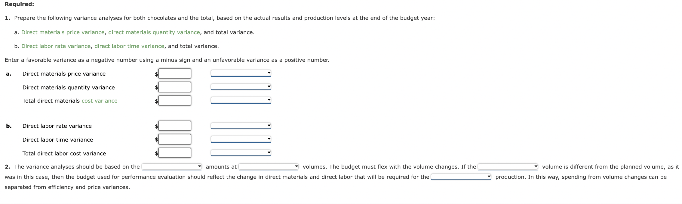 Solved Flexible Budgeting And Variance Analysis I Love My | Chegg.com