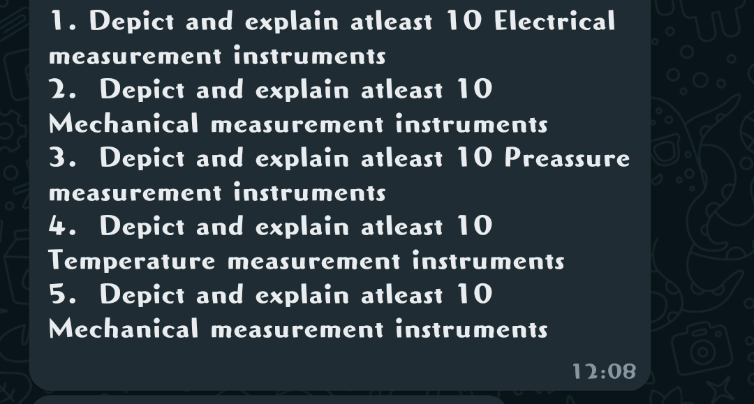 Solved 1. Depict and explain atleast 10 Electrical | Chegg.com