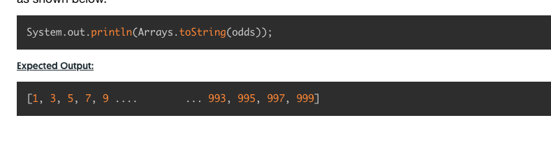 Solved Write code that creates an array named odds and | Chegg.com