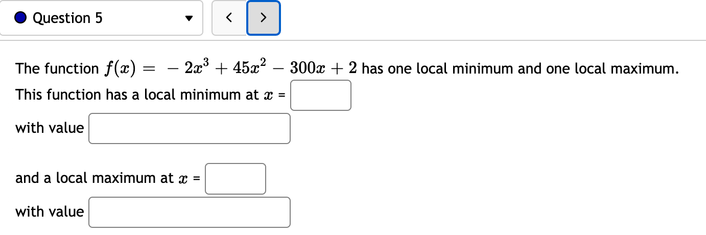 Solved Question 4 Consider the function f(x) = 5 – 3x², | Chegg.com