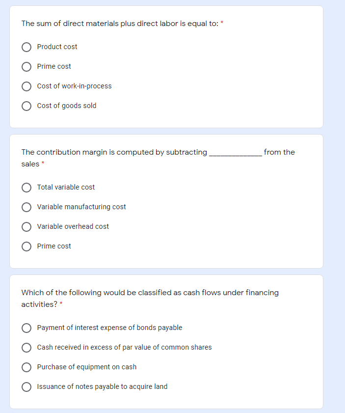 Sum Of Direct Labor And Manufacturing Overhead Costs