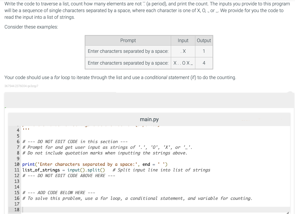 Solved Write the code to traverse a list, count how many | Chegg.com