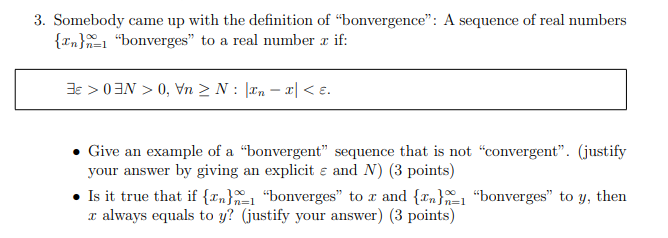 Solved 3. Somebody came up with the definition of | Chegg.com