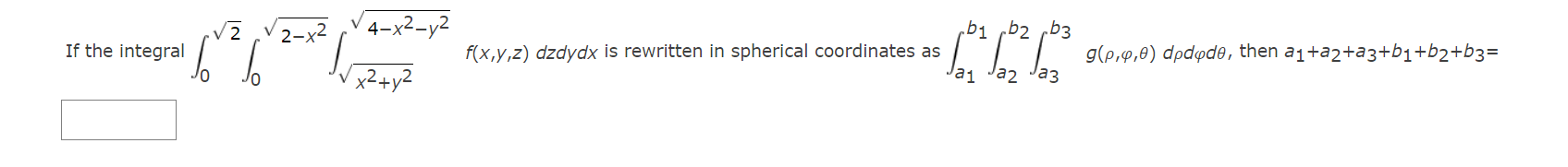 Solved 2 42 4 8 Y2 B1 B2 63 If The Integral 626 F X Y Z Chegg Com