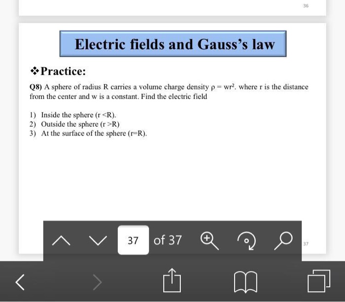 Solved 36 Electric Fields And Gauss's Law ※Practice: Q8) A | Chegg.com