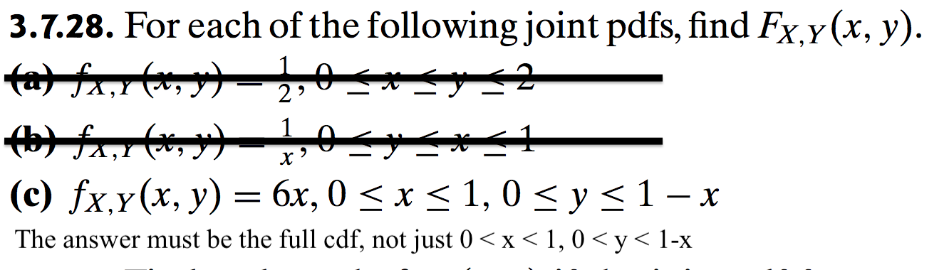 Solved 3.7.28. For each of the following joint pdfs, find | Chegg.com