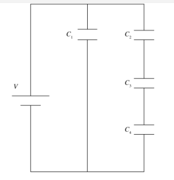 Solved Four capacitors are arranged in the circuit shown in | Chegg.com