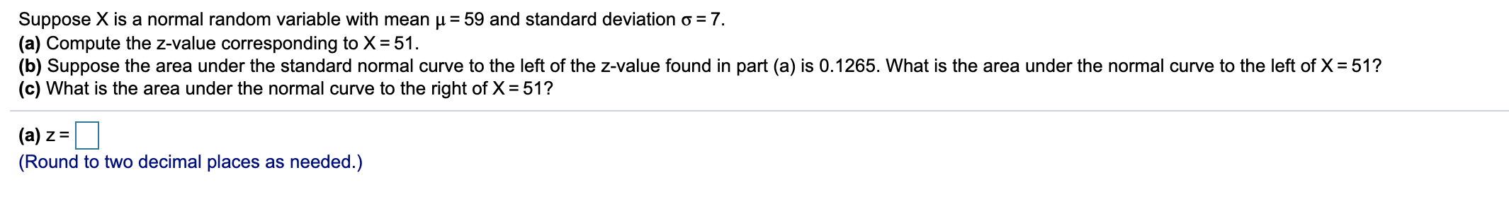 Solved Suppose X is a normal random variable with mean u = | Chegg.com