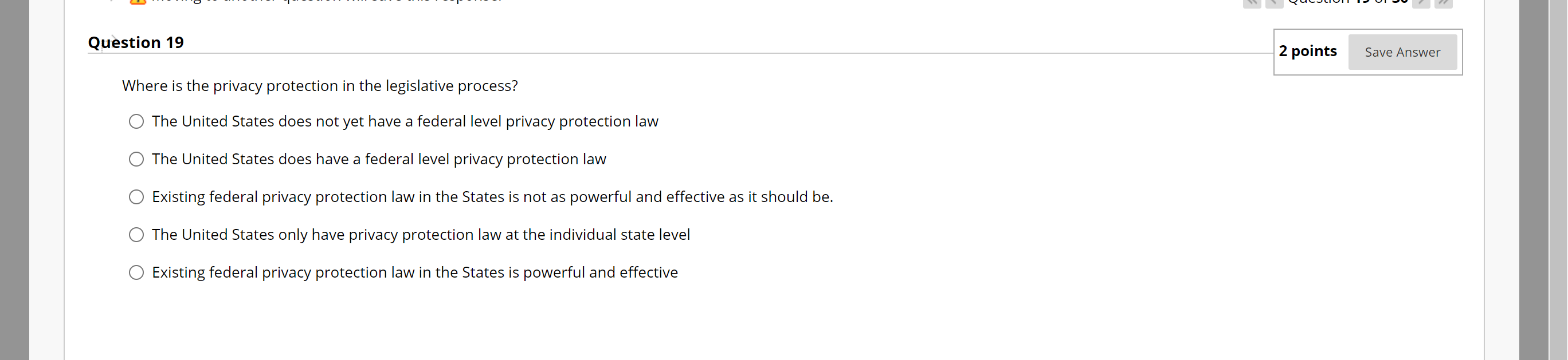 Solved Question 18 2 Points Save Answer Which One Of The | Chegg.com