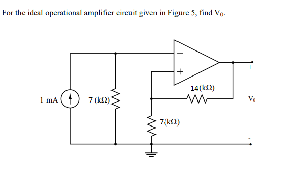 Solved For the ideal operational amplifier circuit given in | Chegg.com