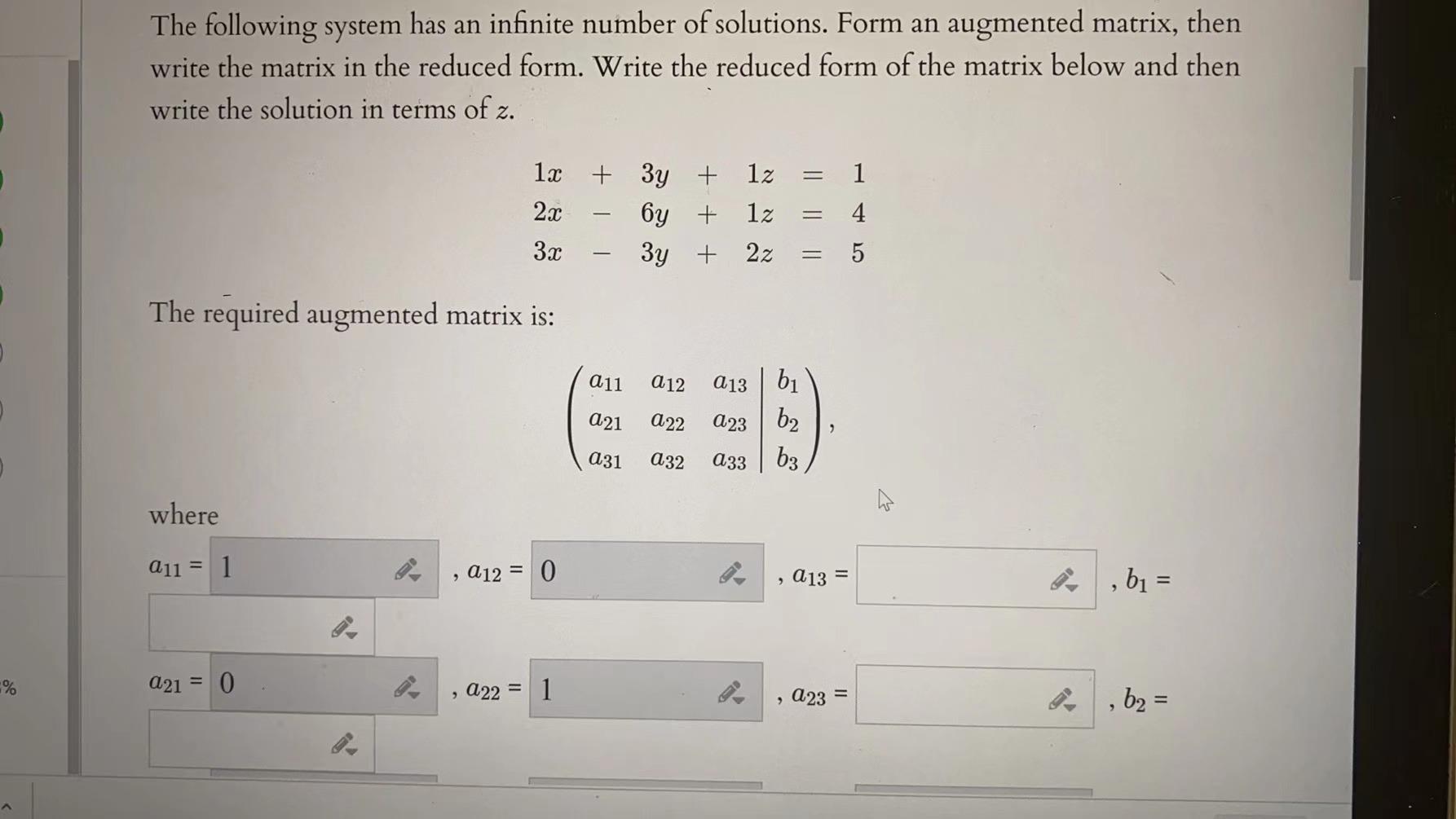 solved-the-following-system-has-an-infinite-number-of-chegg