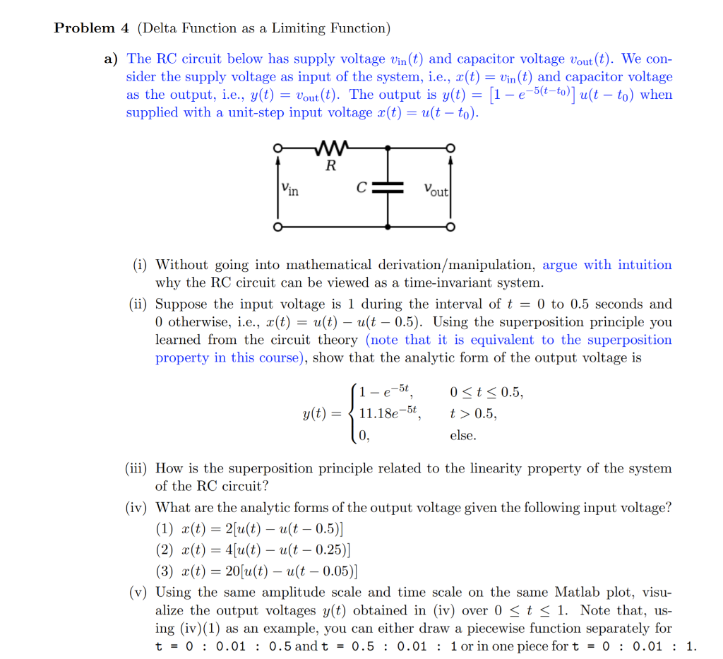 Solved Problem 4 (Delta Function as a Limiting Function) a) | Chegg.com