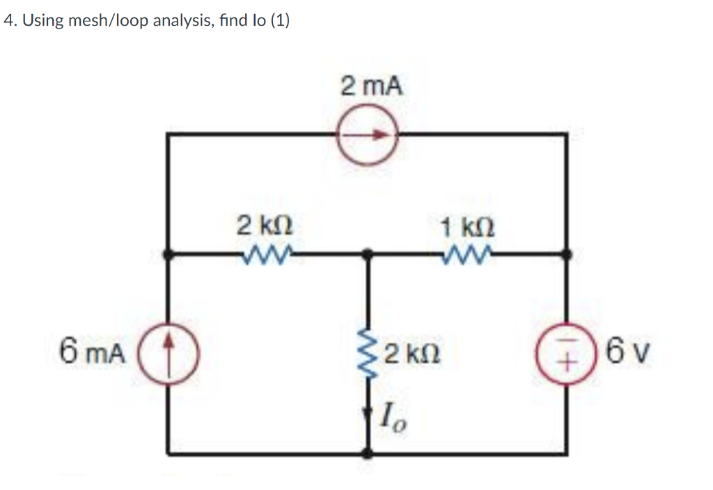 solved-4-using-mesh-loop-analysis-find-lo-1-2-ma-2-chegg