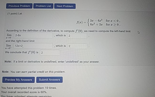 Solved Previous Problem Problem List Next Problem (1 point) | Chegg.com